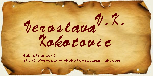 Veroslava Kokotović vizit kartica